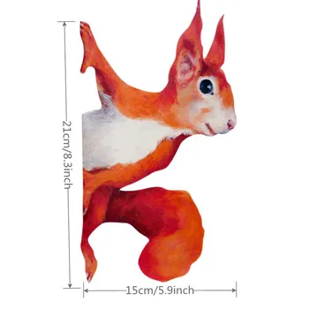 1pcs Squirrel Wall Stickers Peeping Wall Decal Stickers For Accompanied By Four Seasons House Decoration Наклейки На Стену#G 6