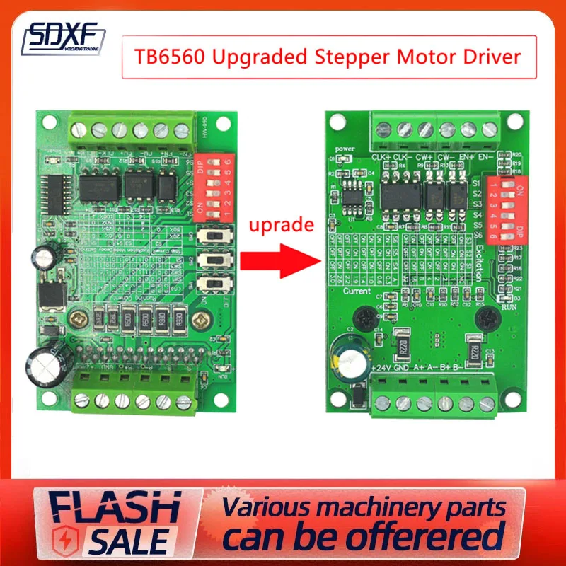 Stepper Motor Driver Board Tb6560 Versão de Atualização 3a 32 Subdivisão Não é Fácil de Queimar Tb6600 Nema17 Nema23