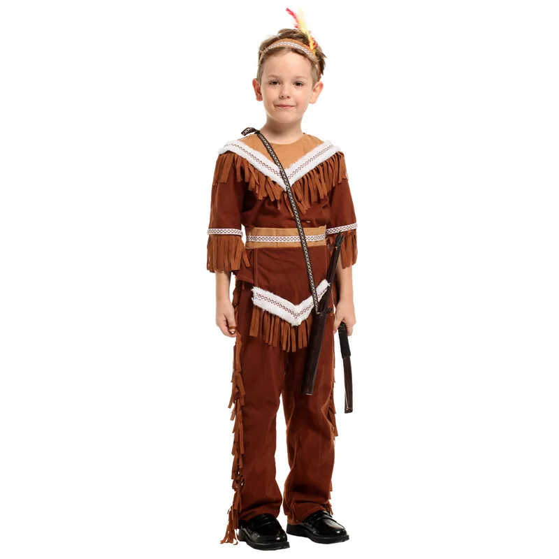 Cosplay Costume Kids Girls Dress Halloween Dress Outfit Children Halloween Indian Princess Costumes Kids Girls Boys Pocahontas Huntress Purim Party Mardi Gras Fancy Dress Up