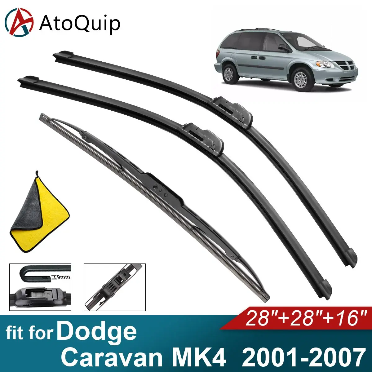 

Задние щетки стеклоочистителя для Dodge Caravan MK4, мягкая резина, переднее лобовое стекло автомобиля