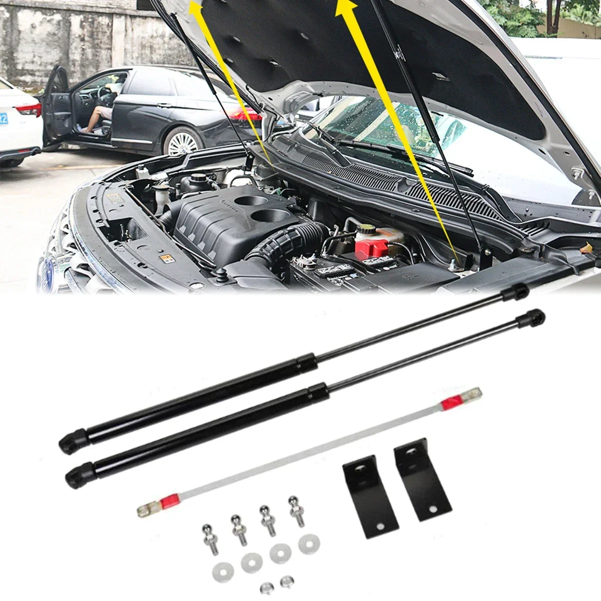 

For Ford Explorer 2020 2021 2022 2023 Front Engine Hood Shock Lift Gas Struts Bar Support Spring Hydraulic Rod Car Accessories