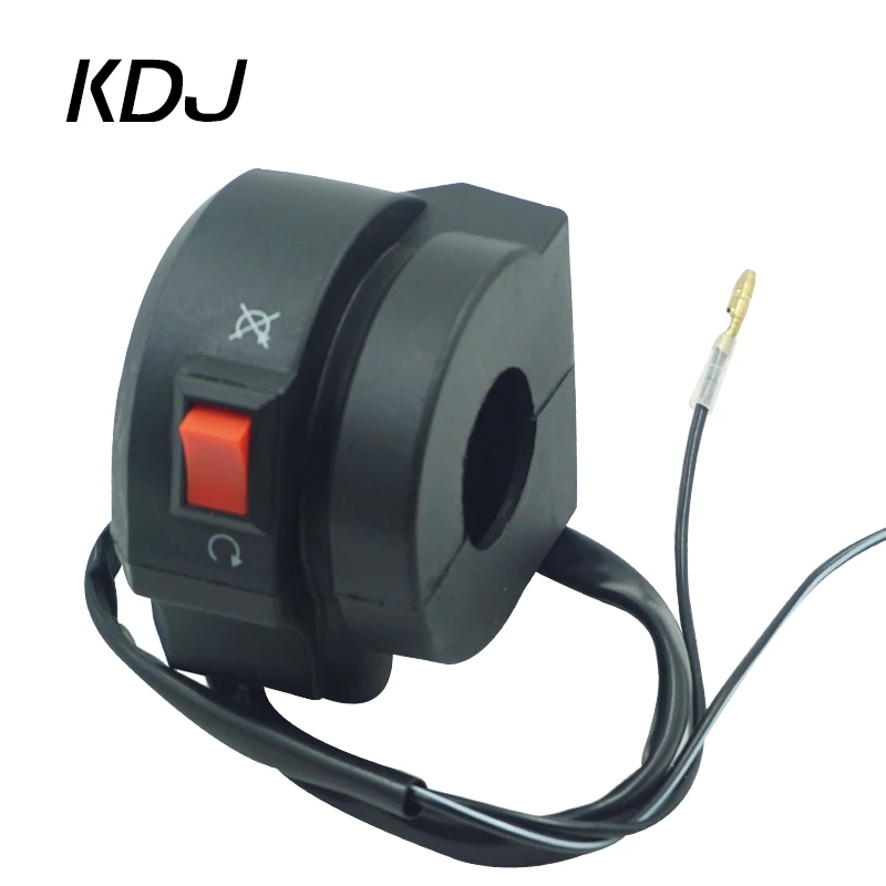 

7/8“ 22mm Motorcycle Switches ON OFF Button Connector Push Button Handlebar Headlight Switch Motorbike Accessories with 2 wires