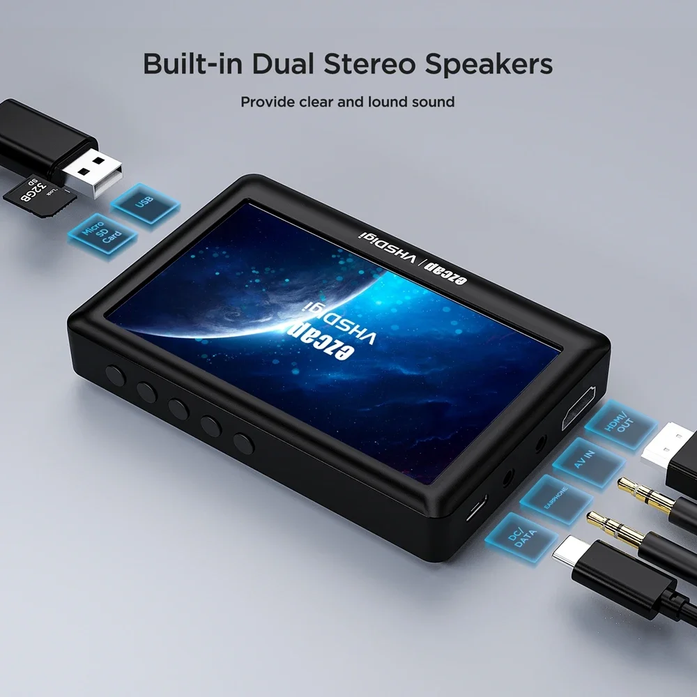 Ezcap180 Registratore Av Digitalizzatore Convertitore Da Video Analogico A Video Digitale Record Per Vhs, Videoregistratore, Av, Rca, Hi8, Videocamera