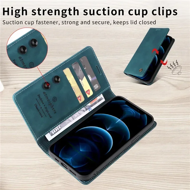 Retro Matte Luxury Flip Wallet Case For Xiaomi Redmi 14C 13 4G 13C 12 5G Redmi13 Redmi14C Coque Fundas Solid Colors Phone Cover 4