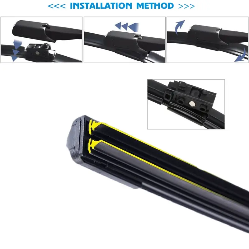 Car Windshield Wiper blades Universal Soft Double layer Rubber Frameless Bracketless car wipers 14" 16" 19" 20" 21" 22" 24"26" - Image 16