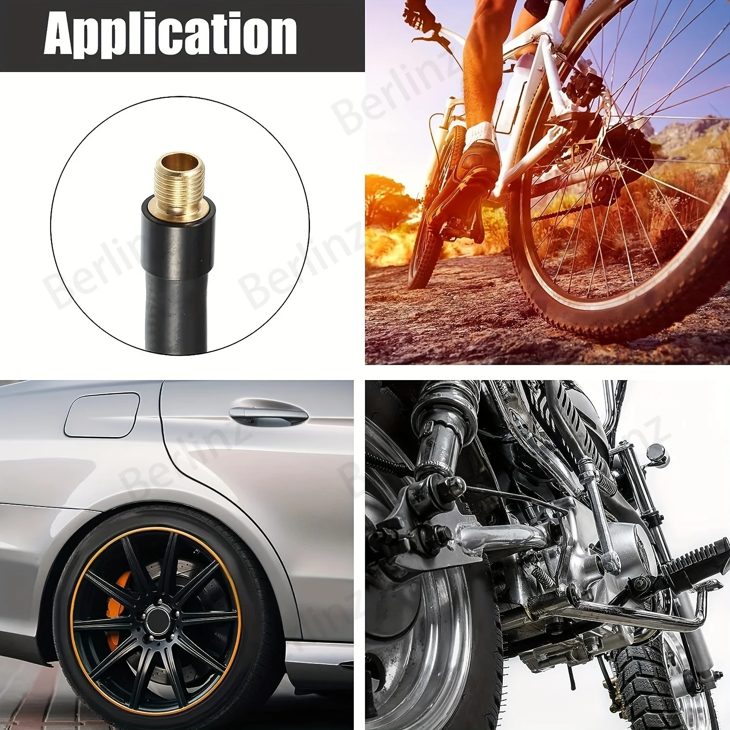 Tubo Prolunga Per Gonfiatore Pneumatici 45 Cm, Diametro Interno 7,8 Mm – Adattatore Per Valvole Auto, Moto E Bici, Con Mandrino Indeformabile In Gomma E Metallo
