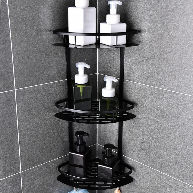 estanteria baño sin taladrar Estante de ducha extensible sin perforación,  estantes de baño con gancho, bandeja para champú, soporte para cabezal de  ducha, accesorios de baño - AliExpress