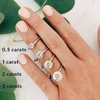 3ct 6 Prong V Style Classic Solitaire Diamond Ring 925 Silver 18K White Gold Moissanite Rings Engagement Wedding Fine Jewelry 6