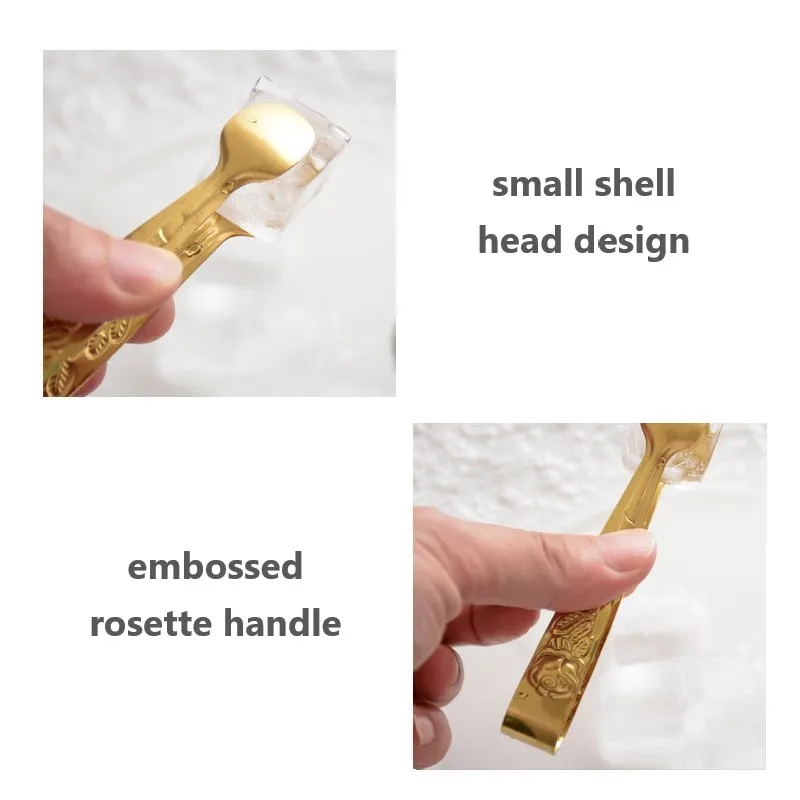 Creative Stainless Steel Ice Cubes Clips Sugar Tongs Foods BBQ Clips Ice Clamp Tool Bar Kitchen Serving Tong Kitchen Accessories
