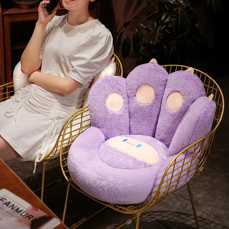 

45/50CM Cute Cat Paw Futon Plush Toys Stuffed Soft Seat Cushions Home Office Chair Decor Lazy Sofa Children Girls Winter Gift