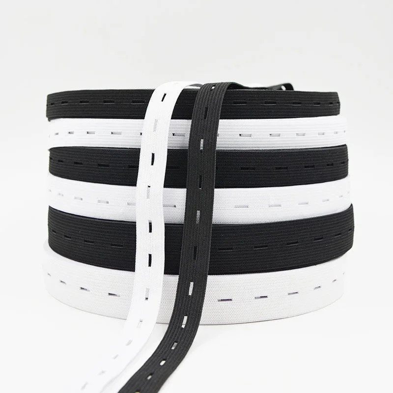 5 متر أبيض أسود حفرة أربطة مرنة 15/20/25/30 مللي متر النايلون أعلى مع حزام مرن DIY بها بنفسك الحرفية الخياطة اكسسوارات