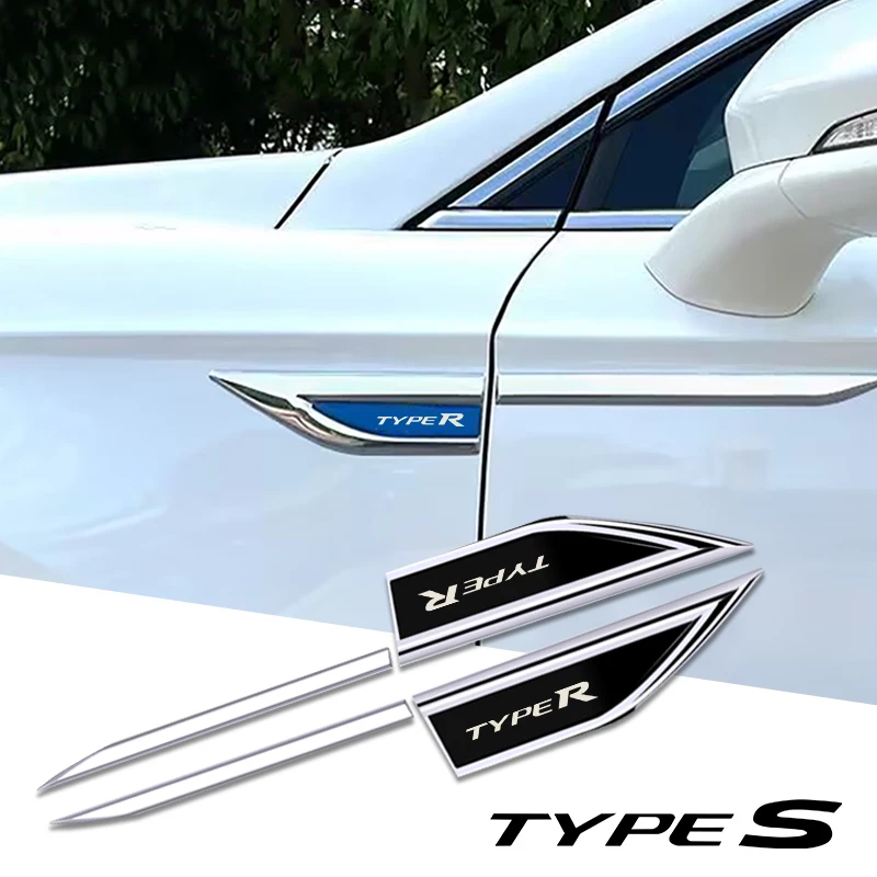 

2pcs car accessory Side Doors Blade car stickers car accessories interiors for Honda typer types civic 4d 10th gen 8th gen