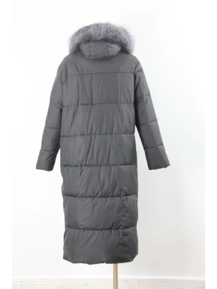 VERALBA Women's Down Jackets With Natural Fluff Coats Promotion Long Warm Winter Fashion Overcoat Ladies 2022 Luxury Designe