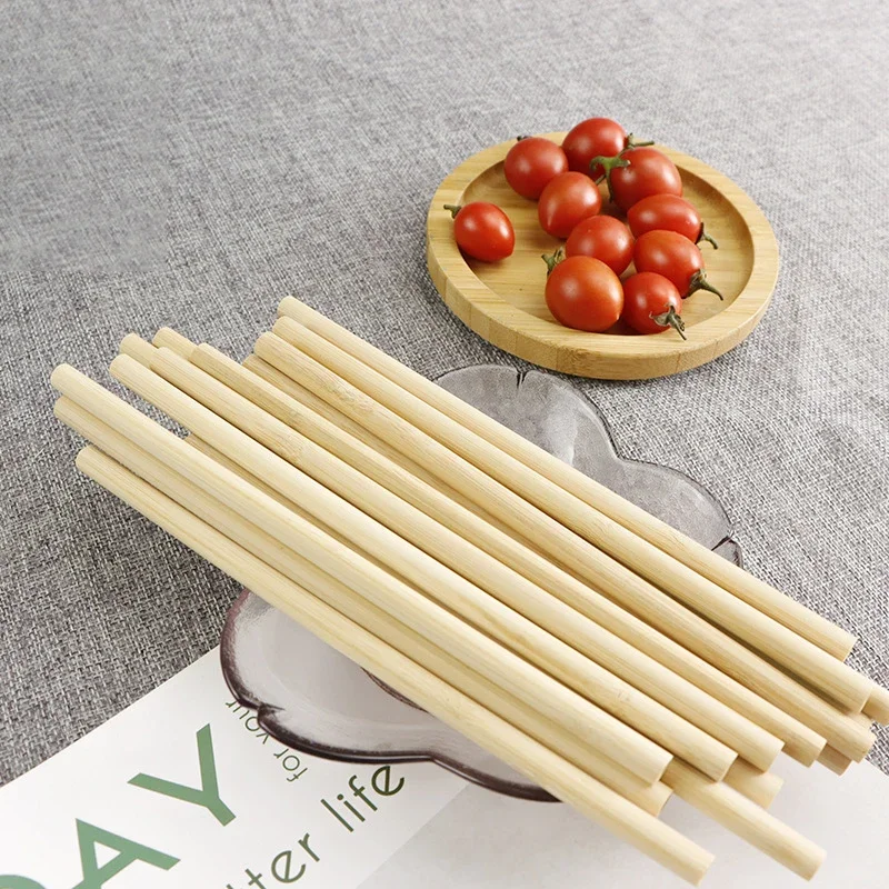 Bamboo Straw Resuable Kitchen Beverage Drink Juice Milk Straws Wedding Party Sucker Celebration Supply Kitchenware Accessories