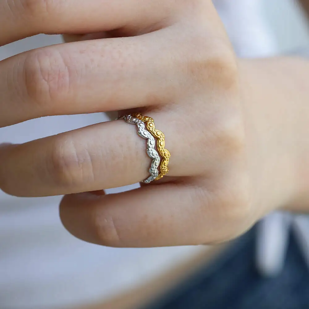 Women Gold Stainless Steel Ring
