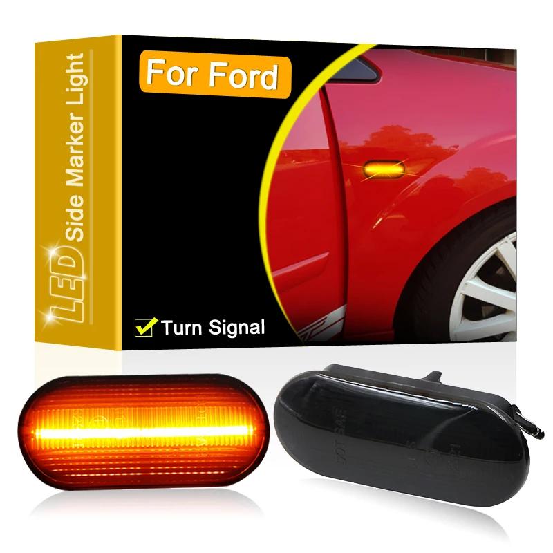 Lente Fumé Impermeabile Led Indicatore Di Direzione Parafango Laterale Indicatore Di Direzione Per Ford Focus/Mk2 04-12 Focus/C-Max 03-07 Fusion Fiest