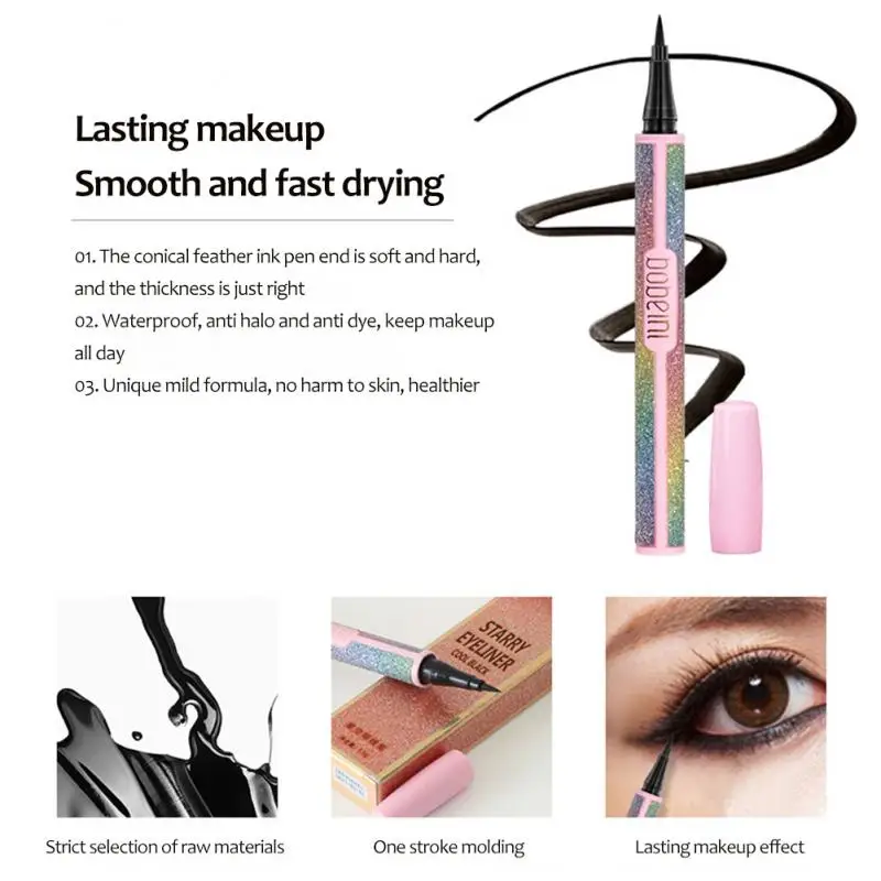 2 Colors Long Lasting Liquid Eye Liner Ultrafine Brush Eyeliner Pen
