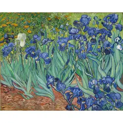Stunning Van Gogh-Inspired Oil Painting by Numbers - Scenic Landscape Canvas Art (60x75cm) - 20x30cm Diy Frame (PURPLE)