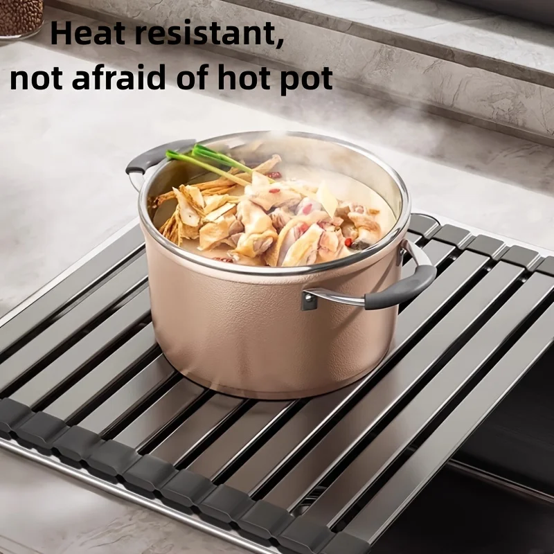 New Kitchen Sink Drain Rack Sink Bowl and Dish Storage Rack Foldable and Retractable Drain Basket Drying Storage Shelf