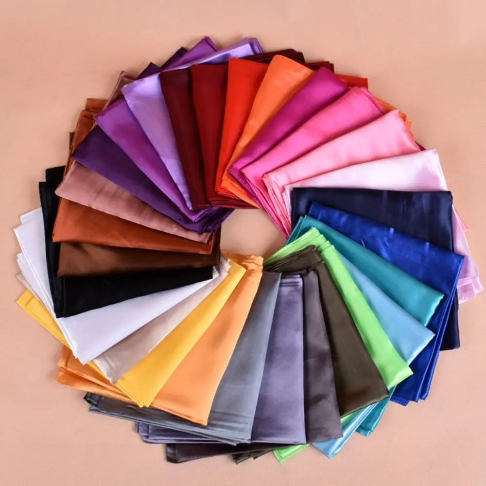 

Square Head Scarf Baggy Slouchy Beanie 90*90cm Headwear Hair Scarves Silk Foulard Chemo Caps Satin Bandana Women Ladies