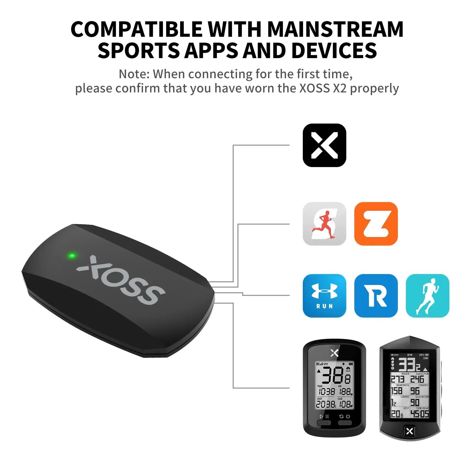 XOSS X2 心拍計 18個セット XOSS X2 Chest Strap Heart Rate Monitor for Cycling, Running