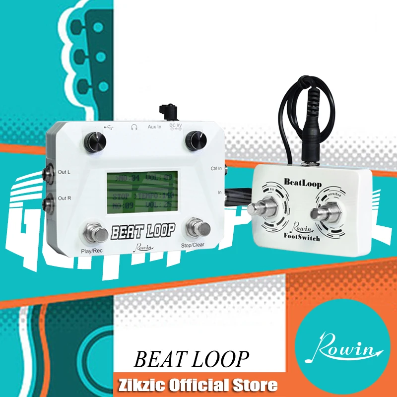 RowinLBL01GuitarBeatLoopPedalsDrumLooperMachine40Drums