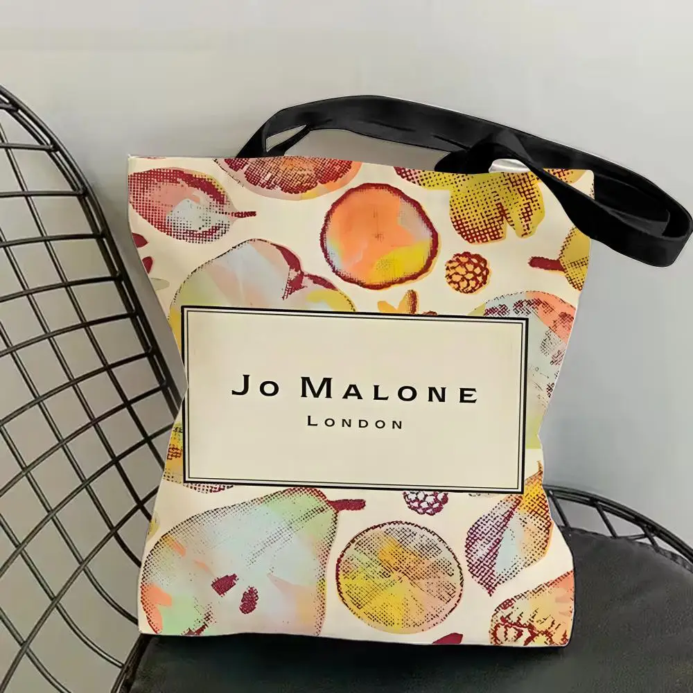 INS Fashion J-Jo M-Malone L-LOGO Aufbewahrungstaschen, Canvas, doppelseitiger Druck, modische Schultertasche, Einkaufstasche, Geschenk, Öko-Handtaschen – Detail 7