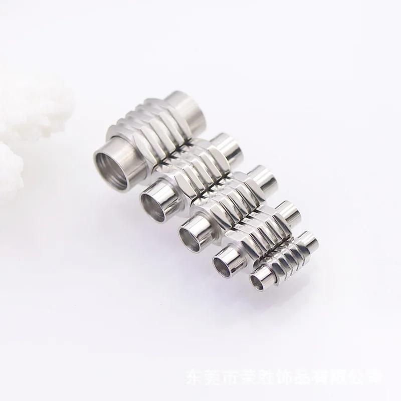 10pcs Stainless Steel Magnetic Clasps 5-20mm Polished For Diy Leather Bracelets Charms Connector Buckles Jewelry Making Findings