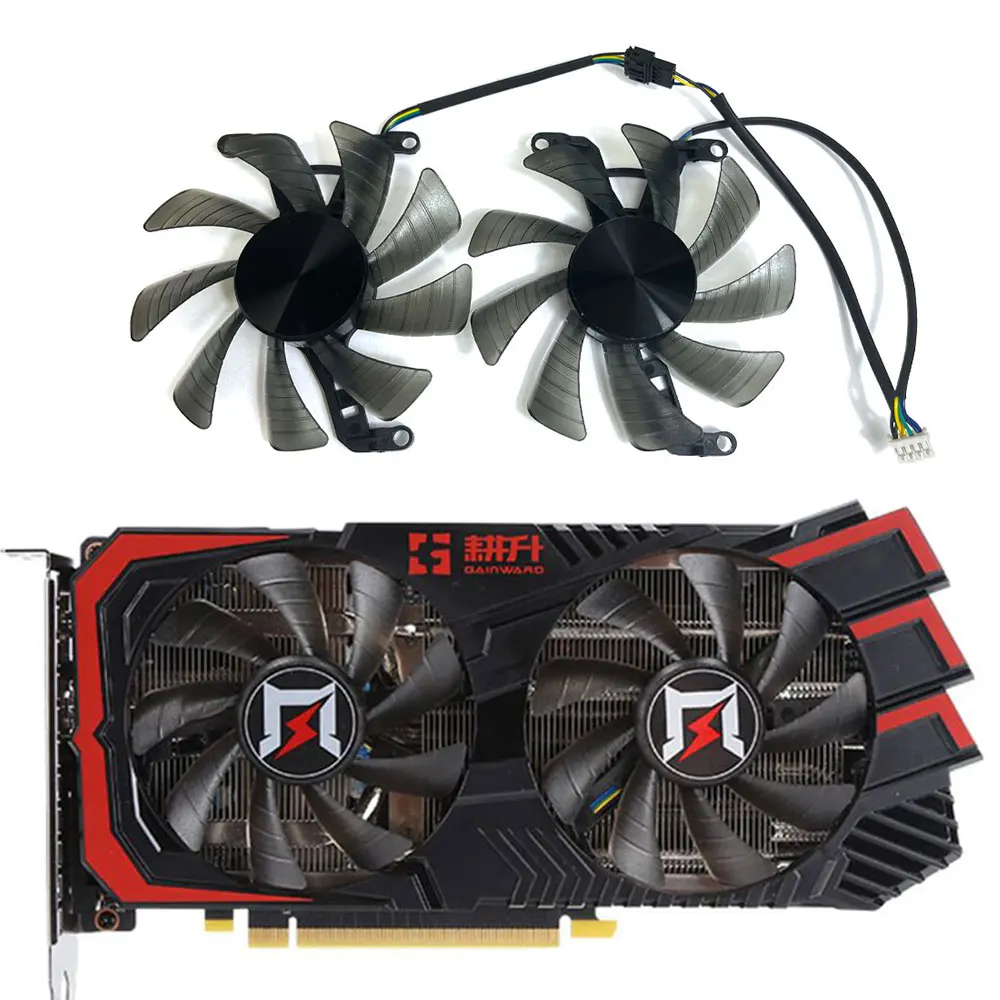 

NEW 2FANS/SET 85MM RTX 2060、2070 FAN，For Gainward CMP 30HX、Gainward RTX 2060、2070、Gainward GTX 1660、1660Super、1660TI cooling fan
