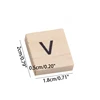 100 PCs Wooden Tiles Black Letters for Crafts 5