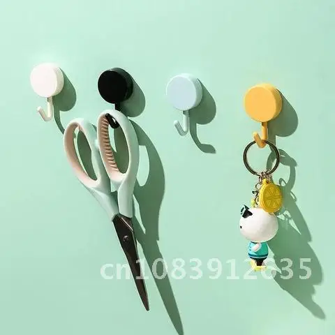 

10 Small Seamless Self Adhesive Sticky Hooks Pcs Wall Kitchen Bathroom Nail-Free Nano Hanger Sucker Hanging Buckle Hooks