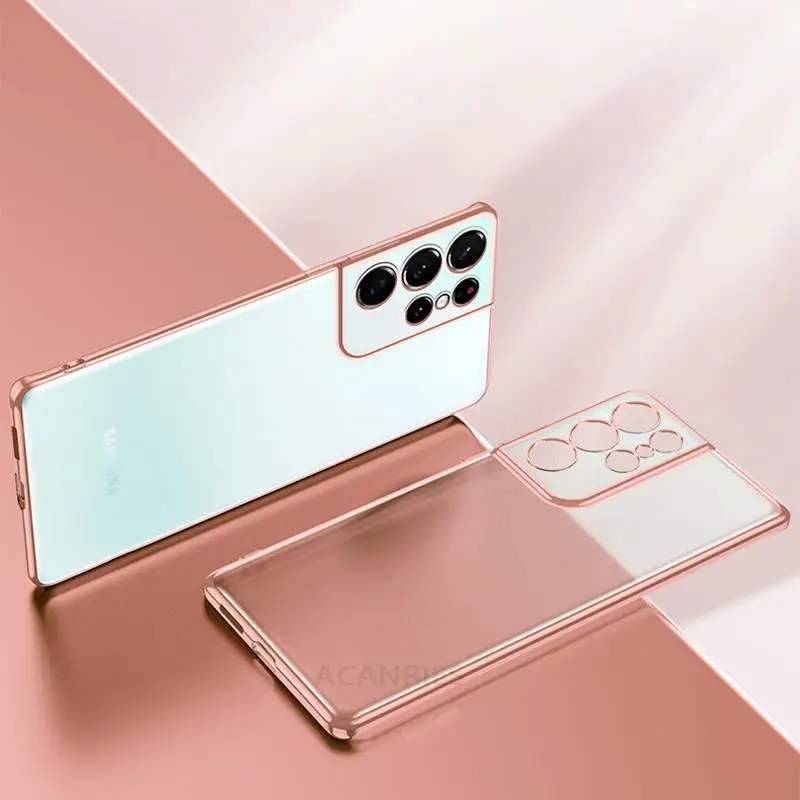 Luxury Transparent Plating TPU Case