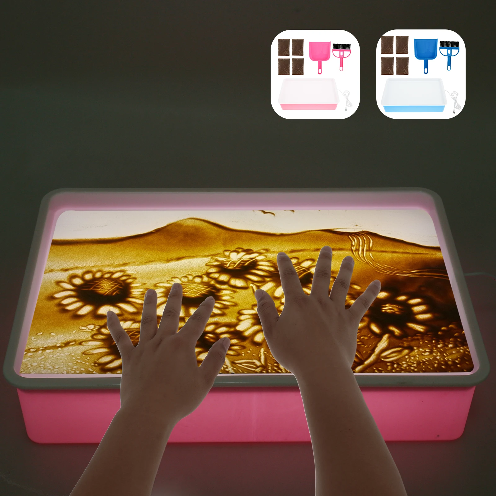 Sand Painting Light Box DIY Sand Painting Light Table Soft Art Box Fun Table Art