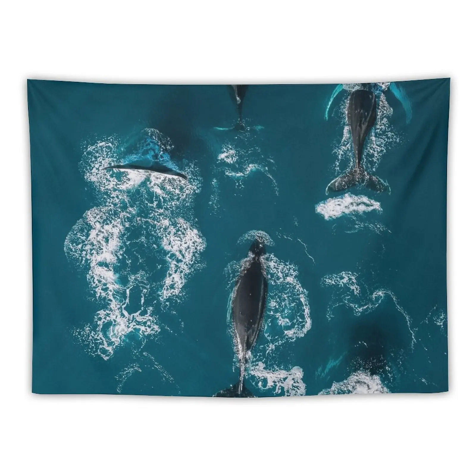 

Whales in Blue - Wildlife Aerial Tapestry Decoration Pictures Room Wall Decoration Wall Decorative Wall Decoration Tapestry