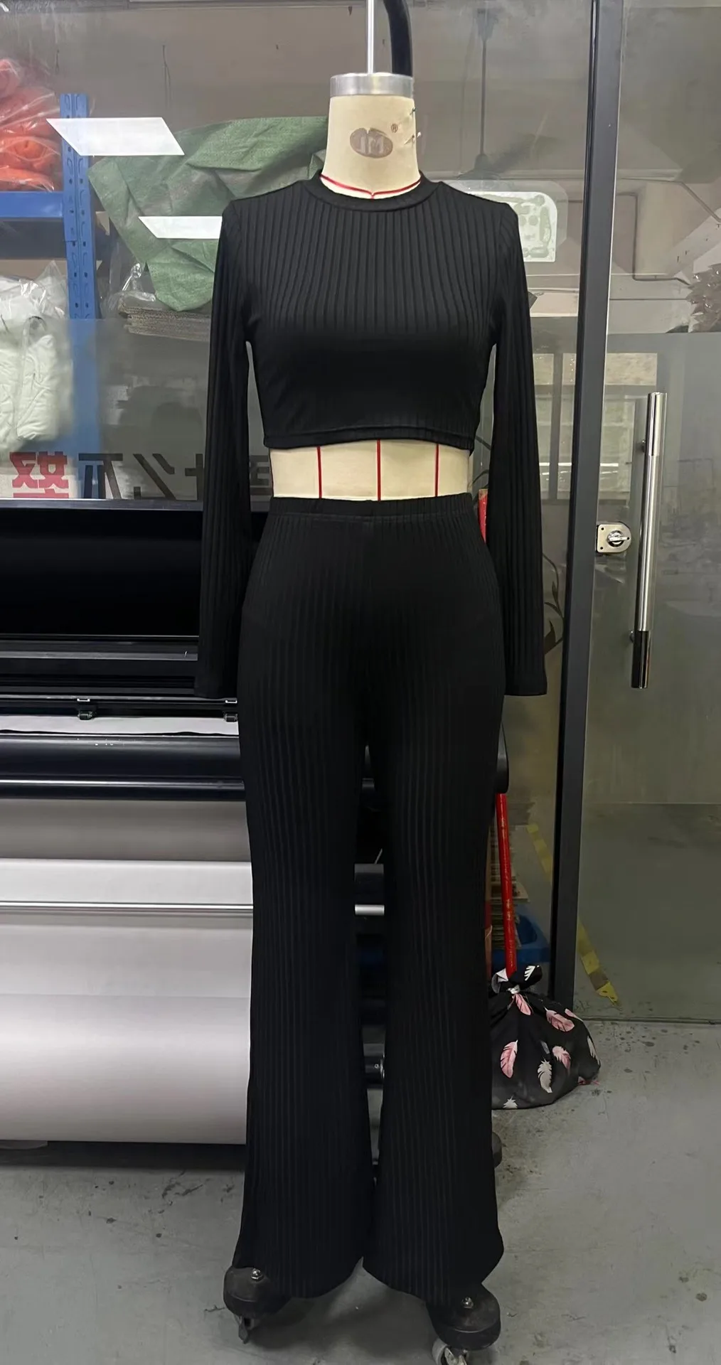 BKLD 2024 Autumn 2 Piece Sets Women Outfit Sexy Party Clubwear Y2k Clothes Solid Color Long Sleeve Crop Tops Casual Pant Sets