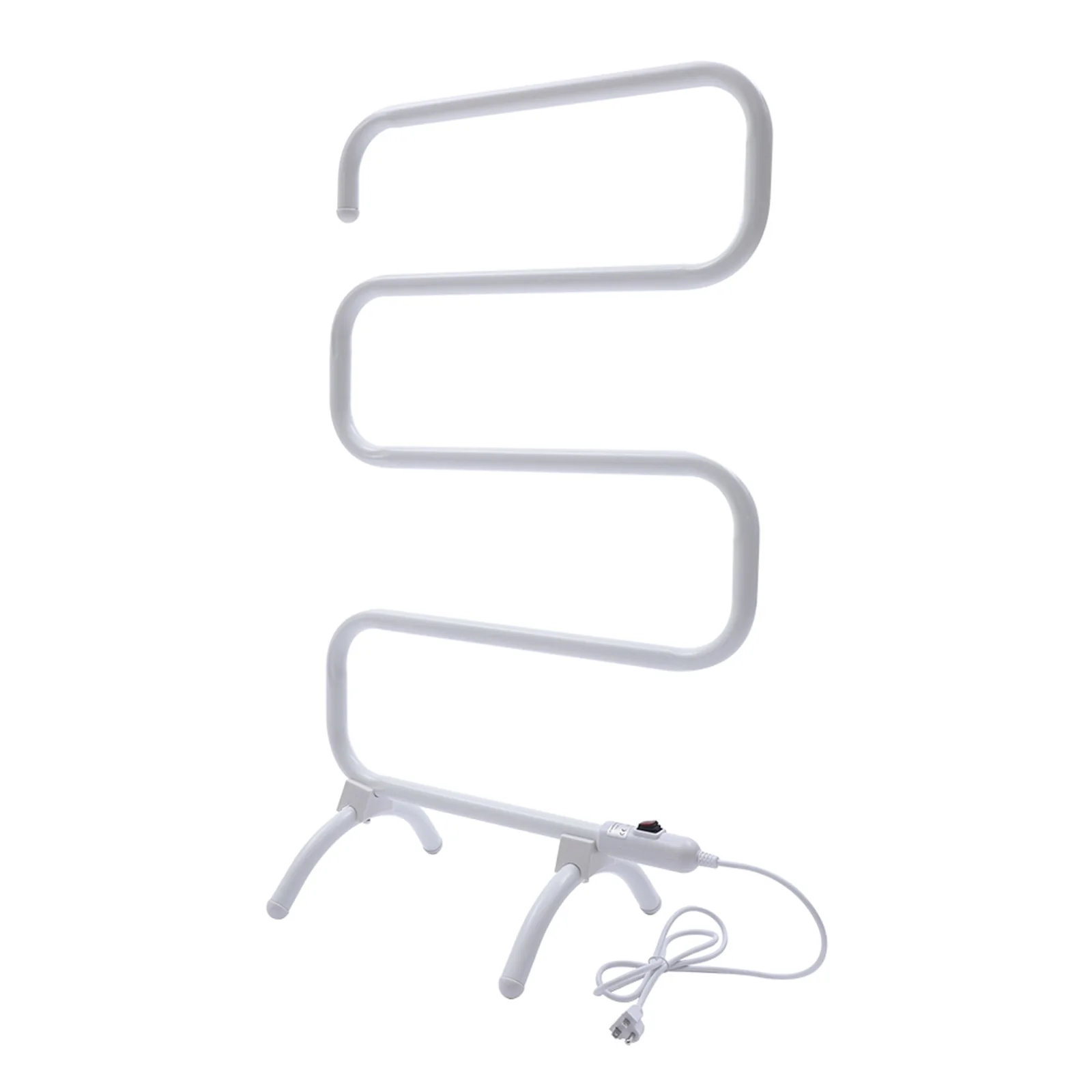 5-Bar Towel Drying Rack Heated Towel Warmer Freestanding Electric Rack Portable Heated Rack 100W Plug-in