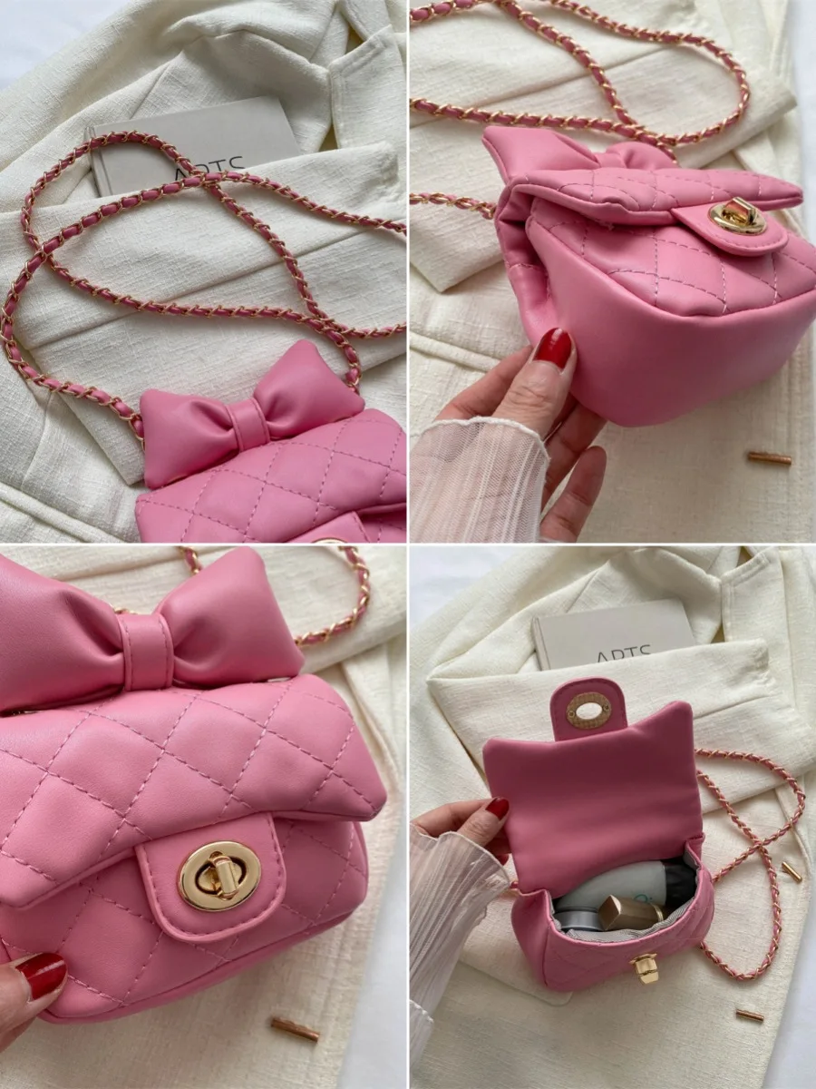 Buy JUNOAI Little Girls Crossbody Purses for Kids - Toddler Mini Cute  Princess Handbags Shoulder Bag (Bowknot Pink) at Amazon.in