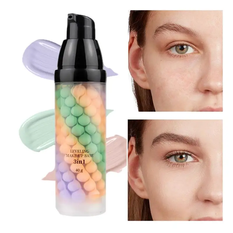 

Праймер для макияжа лица, трехцветный крем, Осветляющий контур, изоляция цвета, водостойкая основа для макияжа, натуральный крем для макияжа, 40 г