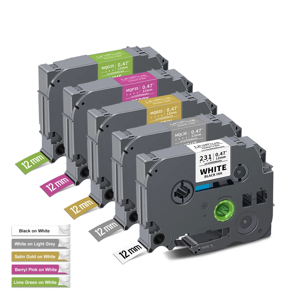 10-Pack 12mm Label Tape