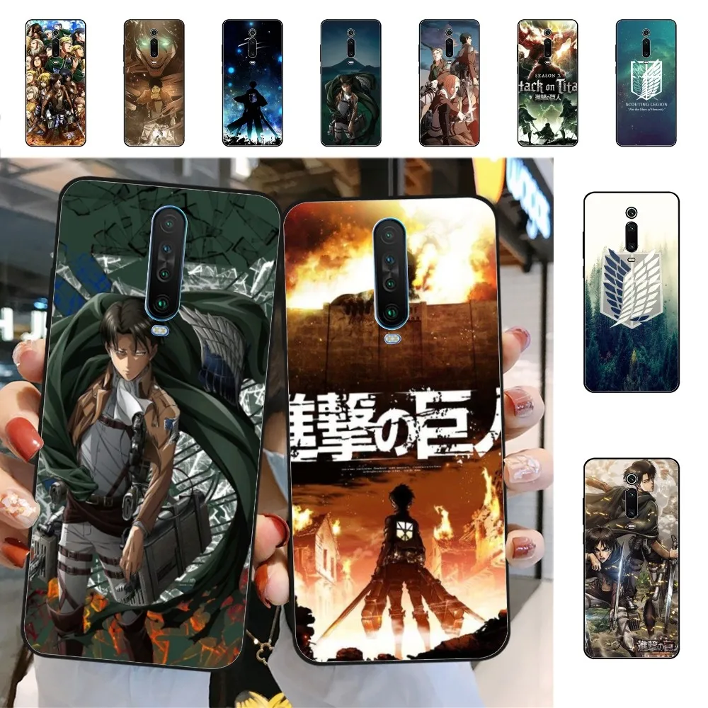 Japan Anime Attack On T-Titan Custodia Per Telefono Per Redmi 5 6 7 8 9 10 Plus Pro 6 7 8 9 A Go K20 K30 K40 Pro Plus F3 Fundas