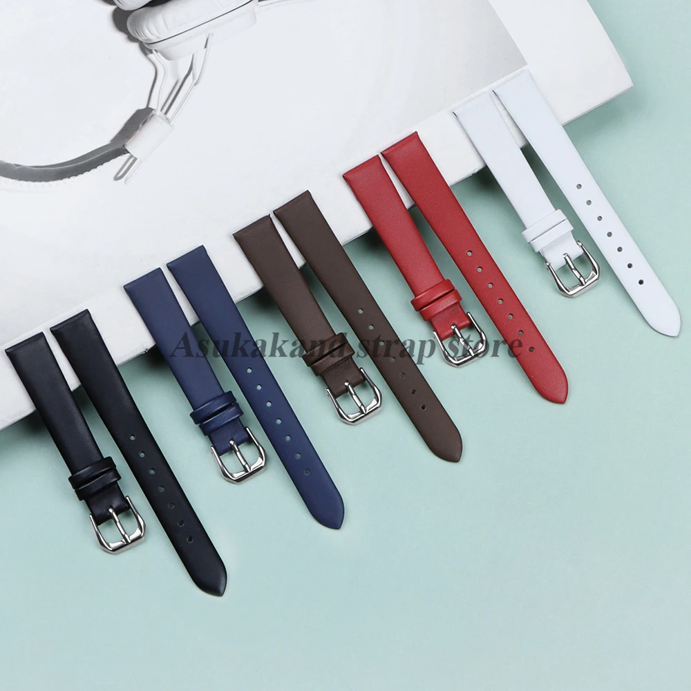 Vintage Cowhide Leather Bracelet-Style Ultra Thin Watchstrap