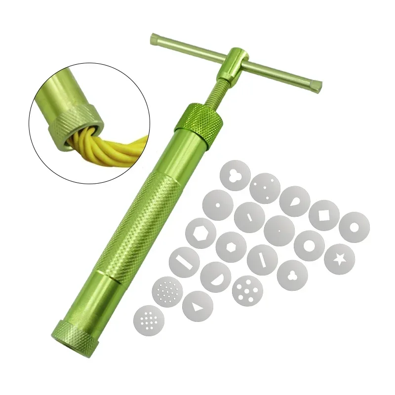 Craftify Rotary Clay Sculpting Gun W/ 20 Tips Sugar Paste & Fondant Extruder,  Squeezer, Mold Tool For Cake Art & Crafts! From Doorkitch, $6.4