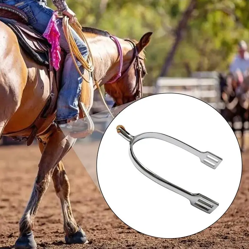 Stainless Steel Spurs Spurs With Rotating Copper Gears Horse Cowboy Boots Women Cowboy Men Zinc Alloy For