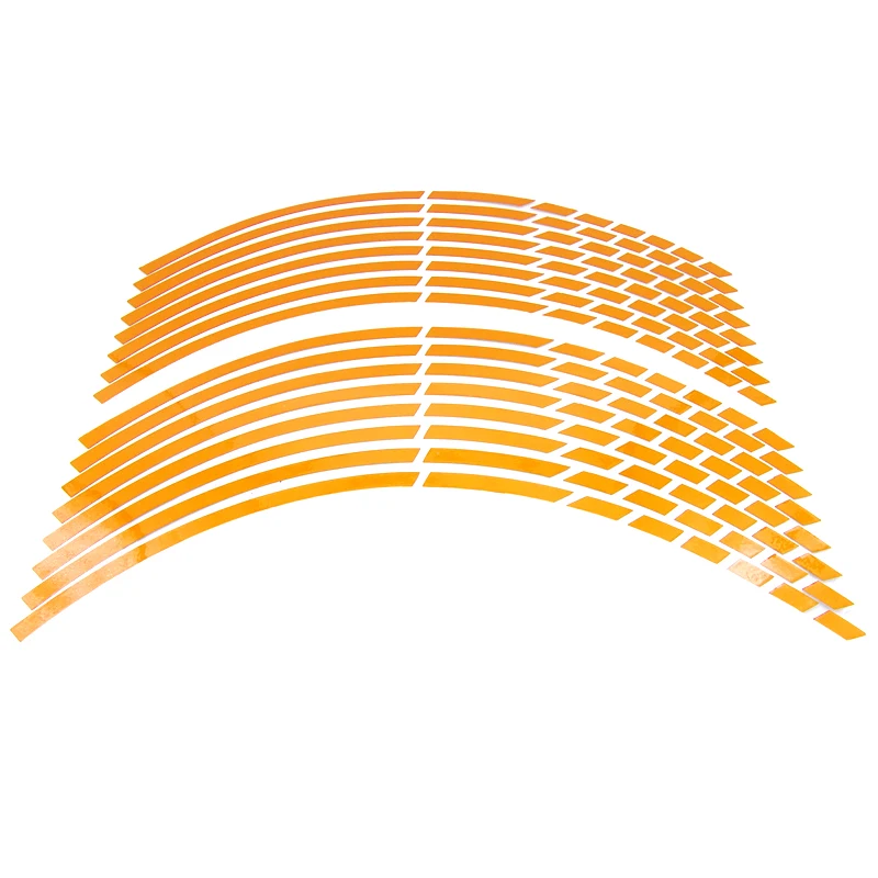 16pcs 17"18"19" Motorbike Tire Decals Trim Strips for Yamaha Suzuki Kawasaki Motorcycle Car Wheel Sticker Reflective Rim Tape