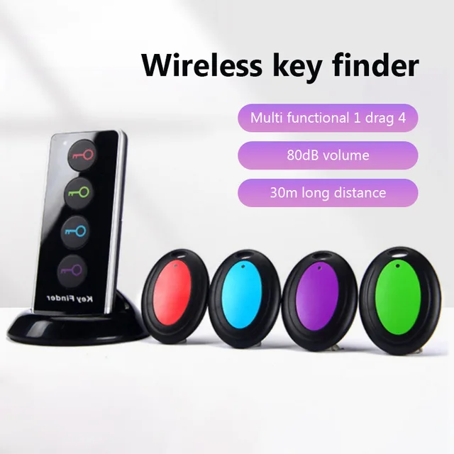 New 4-in-1 Wireless Key Finder Home Anti-loss Devices Mobile Phone Finders Multi Function Key Locator Tracker for Child Pet 1
