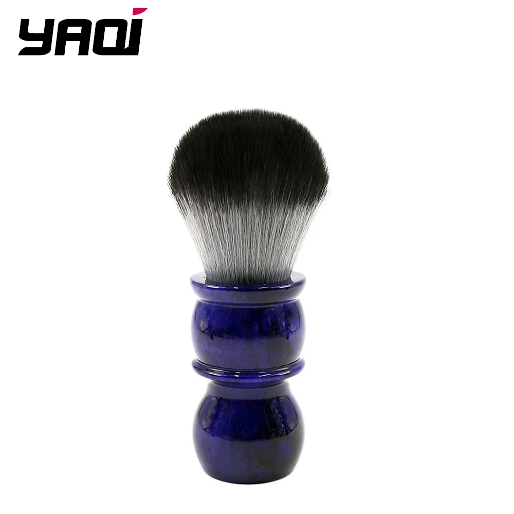 Yaqi 24mm Timber Wolf Color Synthetic Hair Barber Shave Brush Mens Synthetic Shave Brush