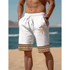 Swirl Marks Pattern Swim Trunks For Men Ethnic 3D Print Short Pants Summer Casual Breathable Fitness Street Loose Beach Shorts 1