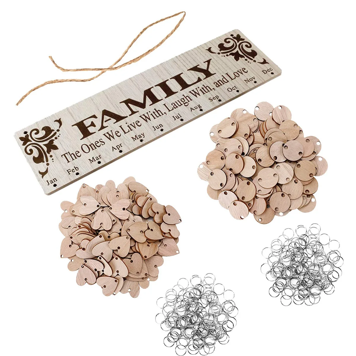 

Birthday Gift Family Birthday Calendar Hanging Board DIY Wood Calendar Board Reminder Handmade Wall Plaque Home Decor