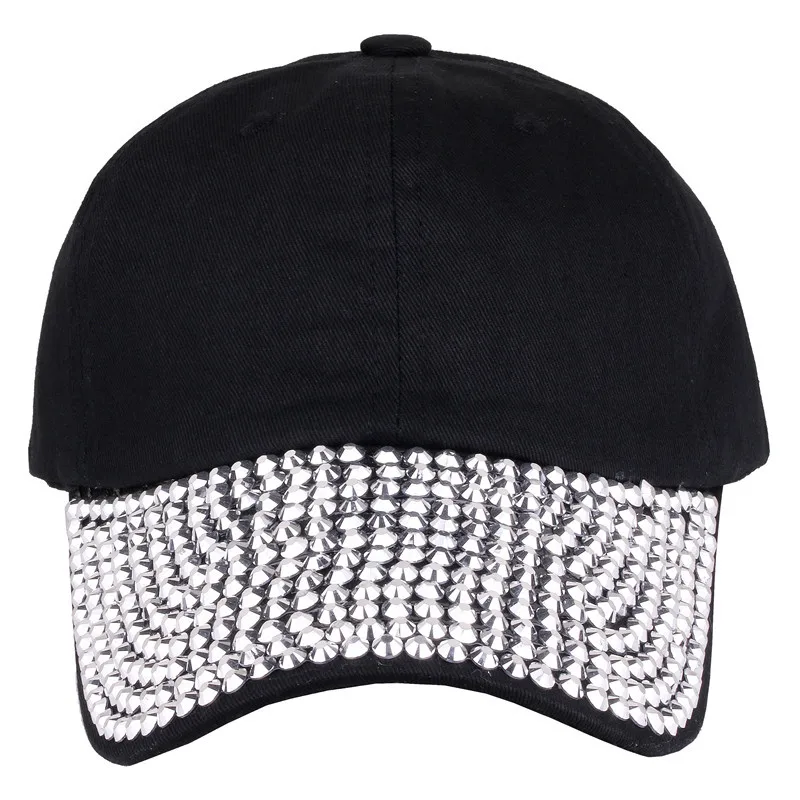 Customized Logo Rhinestones Luxury Baseball Cap Fashion Snapback Caps Men Diamond Cap Girls Hip Hop Hat 3