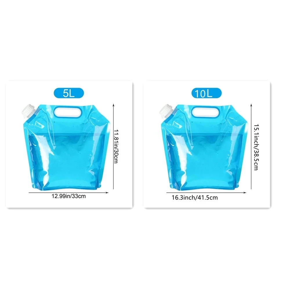 5 /10 L Plastic Water Bag BPA Free Collapsible Water Container Outdoor